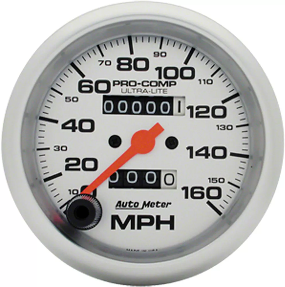 Auto Meter Ecklers Ultra-Lite Series 3-3/8-Inch Speedometer; 0-160 MPH ...