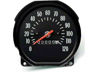 Chevelle Speedometer, With White Numbers, Super Sport SS ,For Cars With Floor Shift Transmission, 1971-1972