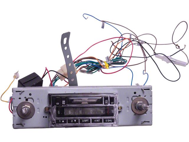 Custom Autosound Chevelle Stereo, AM/FM, USA-6, With CD Changer Control & Chrome Bezel, 1968