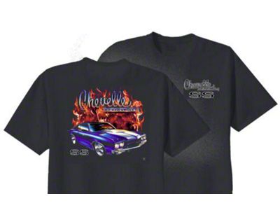 Chevelle T-Shirt, With Flames, Black