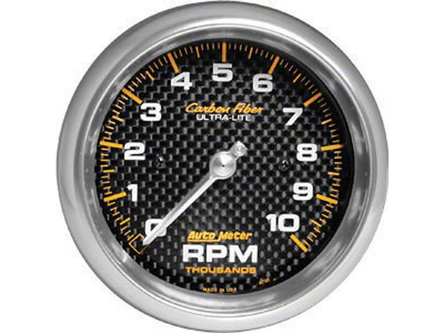 Chevelle Tachometer, In-Dash Mount, 10,000 RPM, Carbon Fiber Series, AutoMeter, 1964-1972