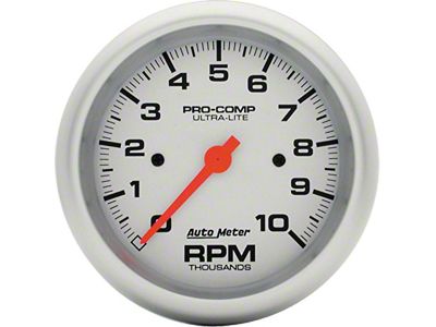 Auto Meter Ultra-Lite Series 3-3/8-Inch In-Dash Tachometer; 0-10000 RPM