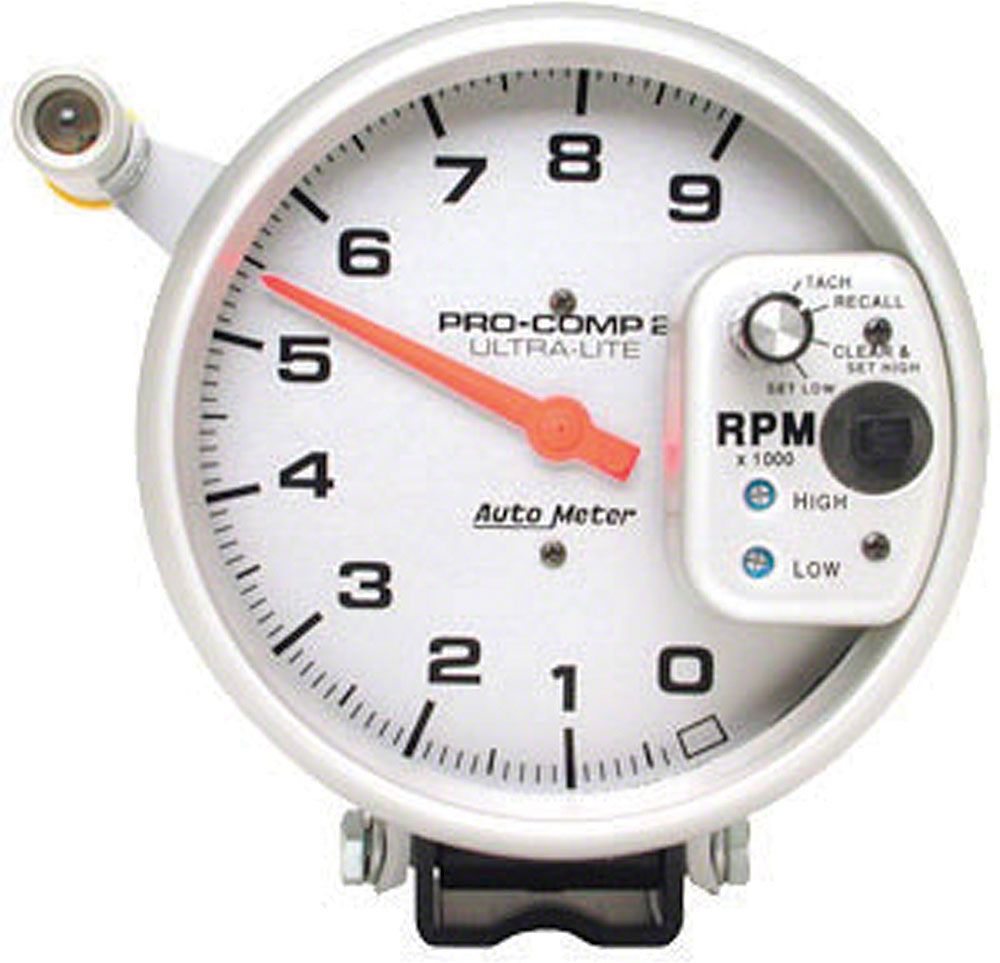 Auto Meter® 4499 - Ultra-Lite Series 5" In-Dash Tachometer Gauge, 0