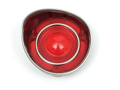 Chevelle Taillight Lens, Except Wagon, With Chrome Trim, Left, 1971