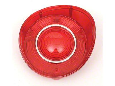 Chevelle Taillight Lens, Except Wagon, With Chrome Trim, Right, 1972