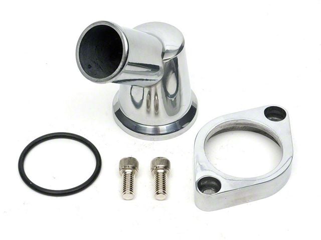 Chevelle Thermostat Housing, Small Block, 40 Degree Swivel,Polished Aluminum, With O-Ring Seal, 1964-1972