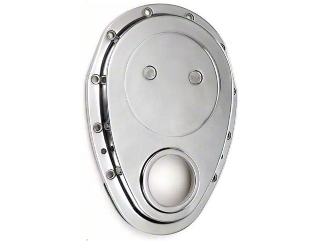 Chevelle Timing Chain Cover, Small Block, Polished Aluminum, 1964-1972