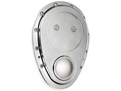 Chevelle Timing Chain Cover, Small Block, Polished Aluminum, 1964-1972