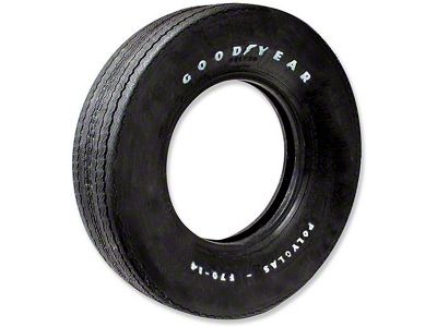 Chevelle Tire, F70/14 Raised White Letter, Goodyear Custom Wide Tread, 2/2 Polyglas Bias Ply, 1970