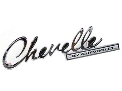 Chevelle Trunk Emblem, Chevelle By Chevrolet, 1969