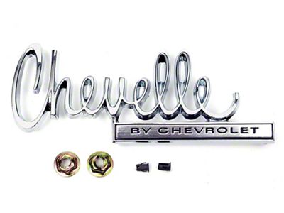 Chevelle Trunk Emblem, Chevelle By Chevrolet, 1970
