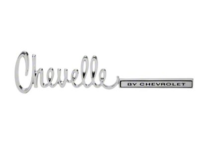 Chevelle Trunk Emblem, Chevelle By Chevrolet, 1971-1972