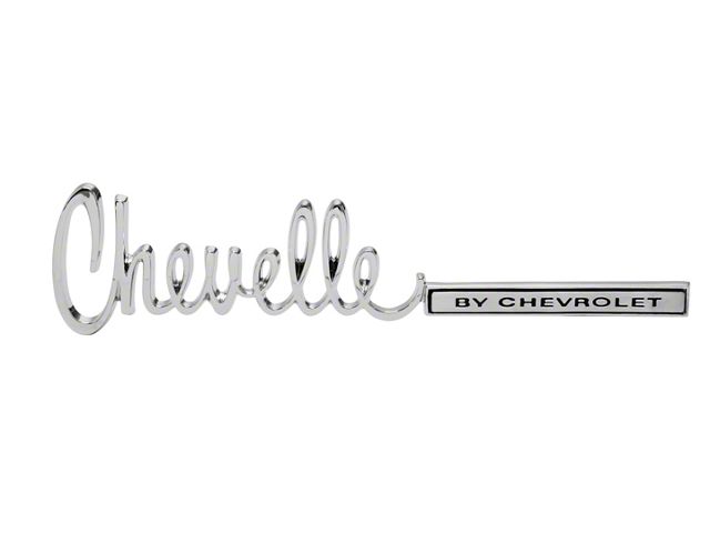Chevelle Trunk Emblem, Chevelle By Chevrolet, 1971-1972