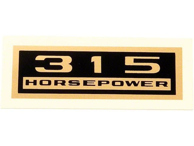 Chevelle Valve Cover Decal, 315 hp, 1964-1972