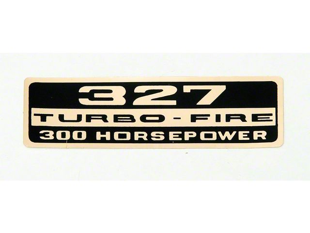 Valve Cover Decal,Turbo Fire,327ci/300hp,62-64