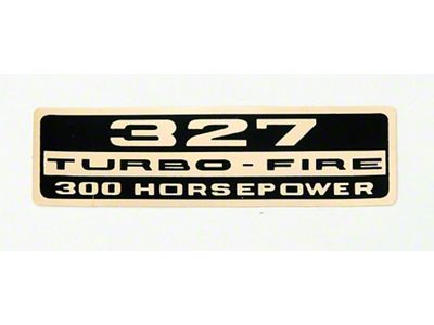 Valve Cover Decal,Turbo Fire,327ci/300hp,62-64
