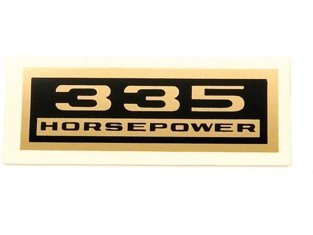 Chevelle Valve Cover Decal, 335 hp, 1964-1972