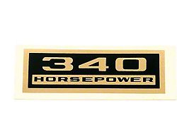 Chevelle Valve Cover Decal, 340 hp, 1964-1972