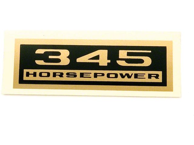 Chevelle Valve Cover Decal, 345 hp, 1964-1972