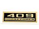 Chevelle Valve Cover Decal, 409 hp, 1964-1972