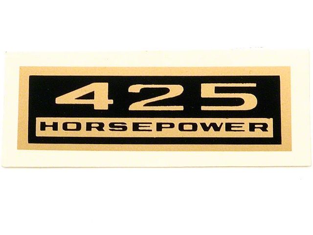 Chevelle Valve Cover Decal, 425 hp, 1964-1972