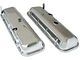 Chevelle Valve Covers, Big Block, Chrome, With Drip Rail, For Cars Without Power Brake Booster, 1965-1975