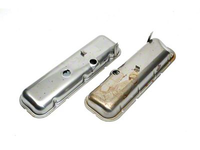Chevelle Valve Covers, Plain, OE Style, Big Block With Power Brakes,1965-1972