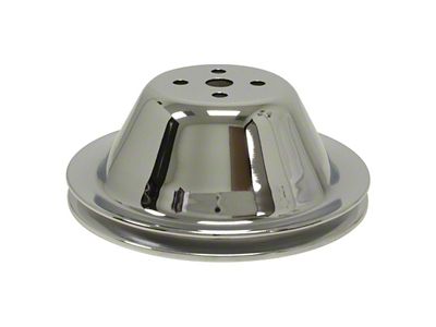 Chevelle Water Pump Pulley, Small Block, Single Groove, Chrome, For Cars With Short Water Pump, 1964-1968