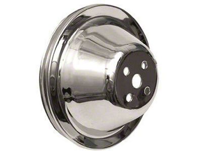 Chevelle Water Pump Pulley, Small Block, Single Groove, Chrome, 1964-1968