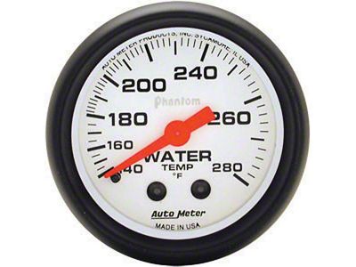 Chevelle Water Temperature Gauge, Mechanical, Phantom Series, AutoMeter, 1964-1972