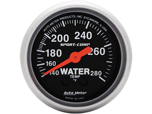 Chevelle Water Temperature Gauge, Mechanical, Sport-Comp Series, AutoMeter. 1964-1972