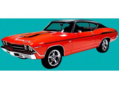Chevelle Yenko Decal And Stripe Kit, 1969 (Malibu, Sports Coupe, Two-Door)