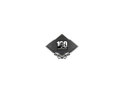 Chevrolet 100 Years Driver Metal Sign, Black Carbon Fiber, Crossed Pistons, 25 X 19