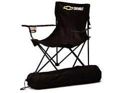 Chevrolet Bowtie Folding Arm Chair, Black & White