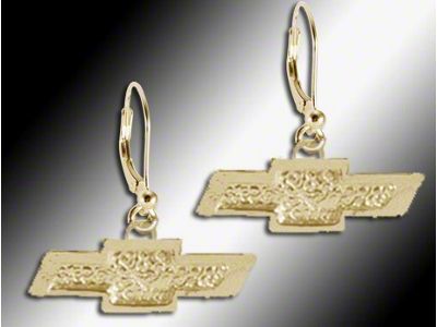 Chevrolet Bowtie Logo Earrings 5/8- 14K