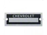 Chevrolet Blank Data VIn Plate