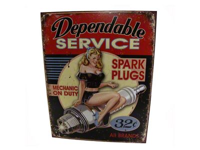 Chevrolet Dependable Service Tin Sign