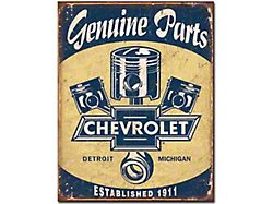 Chevrolet Genuine Parts Piston Tin Sign