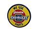 Chevrolet Genuine Parts Round Tin Sign