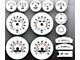 Chevrolet/GMC Suburban,White Face Gauges Instrument Cluster Overlay,Tach With Fuel,73..79