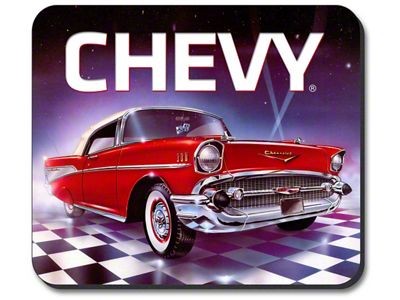 Chevrolet Mouse Pad, Red, 1957