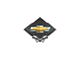 Chevrolet Outlined Bowtie Metal Sign, Black Carbon Fiber, Crossed Pistons, 25 X 19