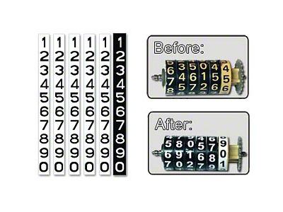 Chevroletr Truck White Face Odometer Refresh Kit, 1948