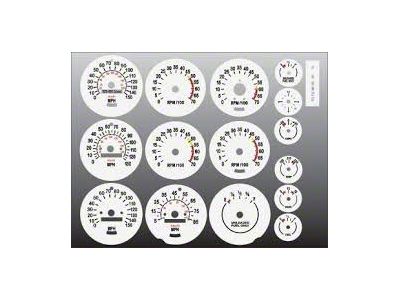 Chevrolet Camaro White Face Gauge Overlay,1970..1981