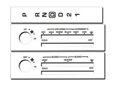 Heater Control Overlay,HVAC,Camaro,82..89