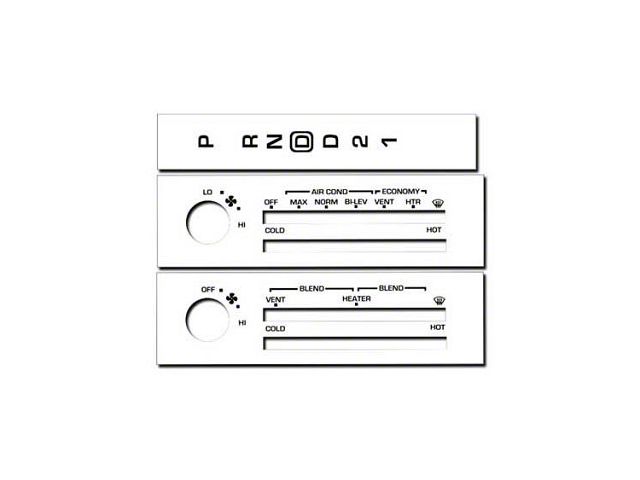 Heater Control Overlay,HVAC,Camaro,82..89