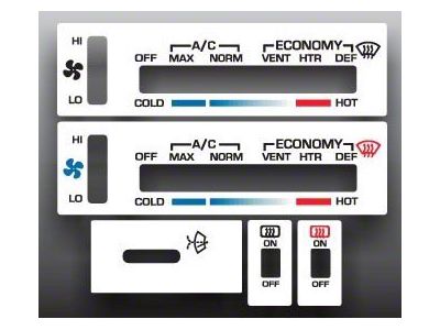 Heater Control Overlay,Corvette,78..82