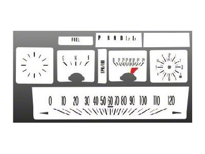 Chevrolet Nova White Face Gauge Overlay, 1968..1974
