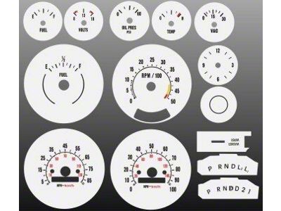 Chevrolet Truck,White Face Gauges Gauge Overlay,1973..1979