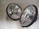 Chevy 5 3/4 Inch Round White Diamond Rat Rod Headlights With Single Color LED Halo, 1958-1976